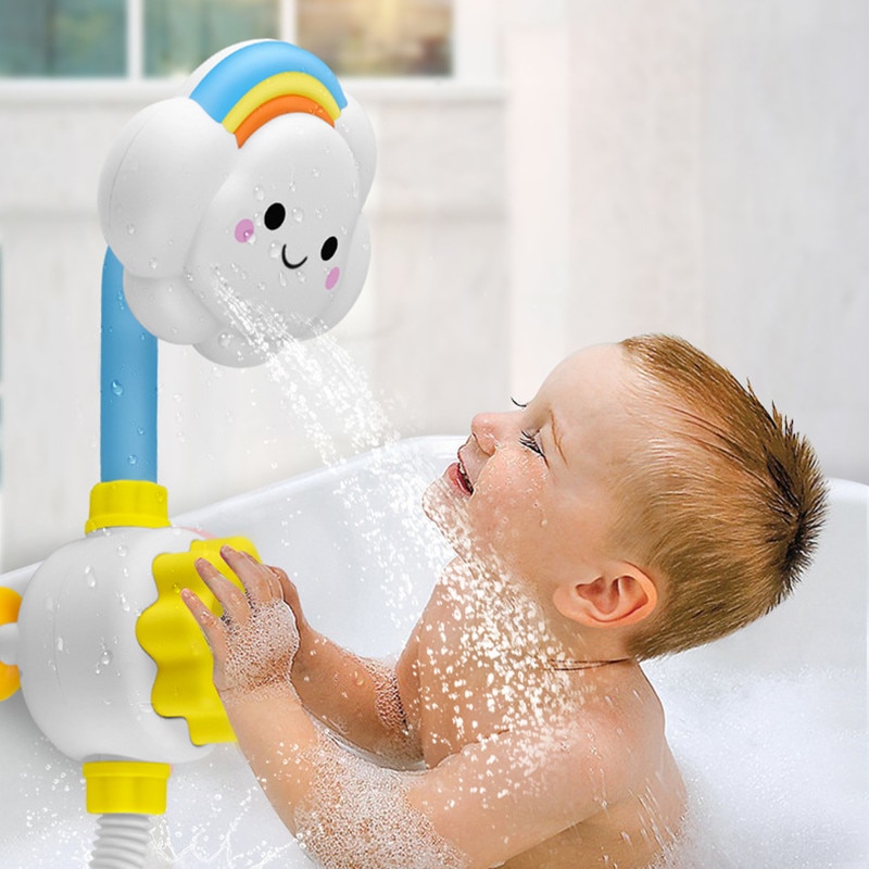 Nuovi giocattoli da bagno per giochi d&#39;acqua per bambini nuvole modello rubinetto doccia spruzzo d&#39;acqua giocattolo per bambini schizzi Sprinkler bagno regalo per bambini