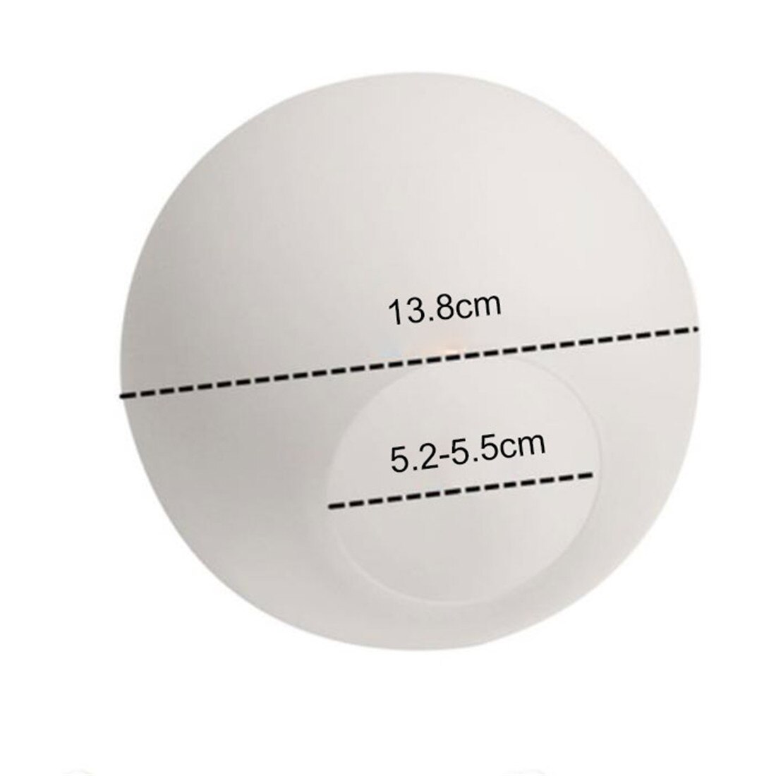 White Glass Lamp Shade, Milky Globe Lampshades Fitting Lamp, D10cm D12cm D15cm D20cm D25cm Round Light Cover, Pantalla Lampara: D13.8cm-5.5cm