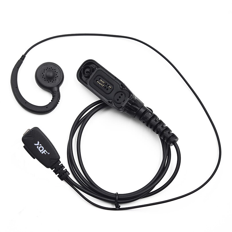 XQF Swivel Ear Hook Earpiece Headset Mic PTT for Motorola Portable Radio APX6000 APX7000 APX2000 DGP4150 DGP8550 Walkie Talkie