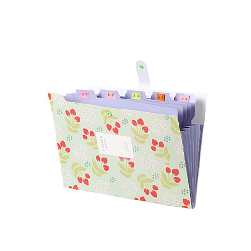 Floral 6 into the student file cover clamp small and pure and fresh data folder organ office stationery paper bag