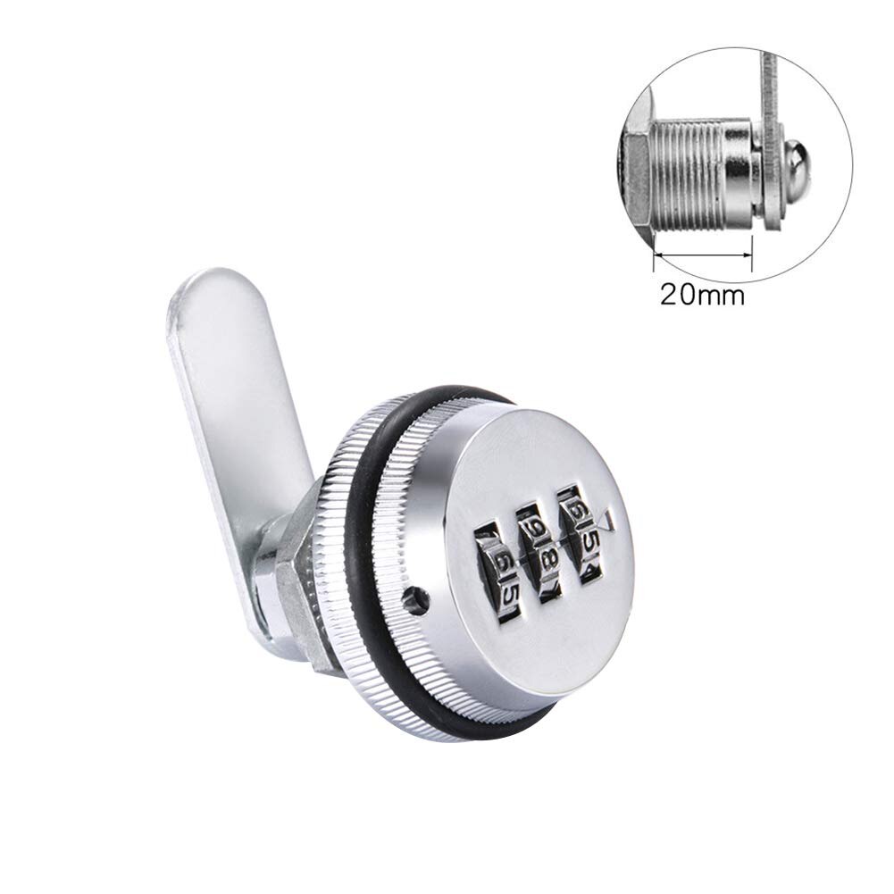 Combination Cam Lock Security Locks Bright Chrome Zinc Alloy Password Coded Lock for MailBox Cabinet Lockers