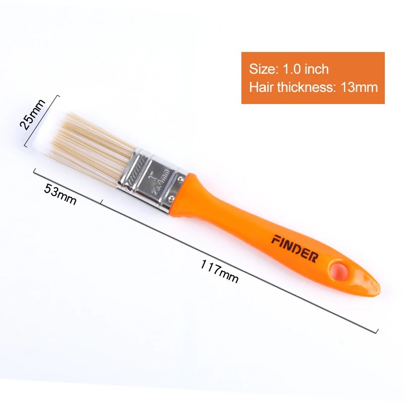 Cepillo de pintura de pared para mejorar el hogar, cerdas suaves para mascotas, cepillo de limpieza duradero, mango de ABS, herramientas de pintura al óleo para decoración del hogar: Caqui ligero