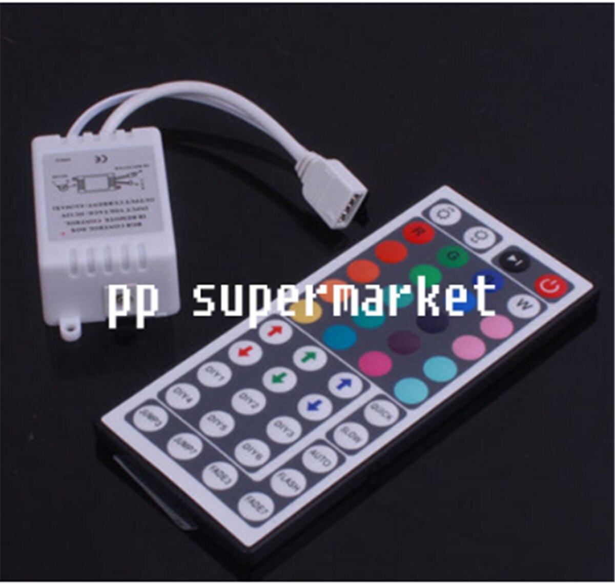 Led Controller 24 Keys LED IR RGB Controler box 1 to 2 Controller IR Remote Dimmer DC12V For RGB 3528 5050 LED Strip Lights: 44key IR controller