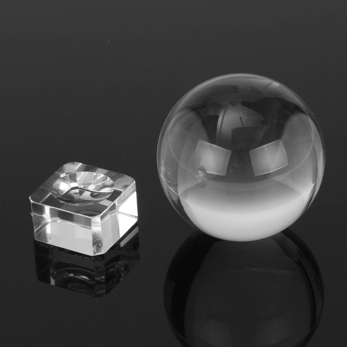 Fotografie Glas Kristall Ball Stehen 50/80mm Kugel Fotografie Foto Schießen Requisiten Objektiv Klar Runde Künstliche Ball Dekor