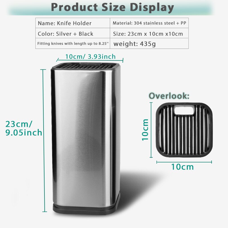 Knife Holder 304 Stainless Steel For Multi Kitchen Knife Set Scissors Cooking Utensils Organizer Knives Stand Block Tool MSDL1