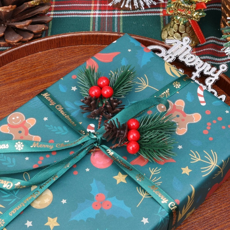 Artificial Pine Needle Berry Branch Pinecone Christmas Ornament DIY Xmas Tree Wreath Decorations Year Party Decors Supplies