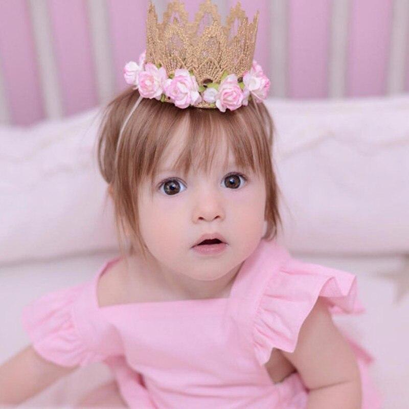 Pasgeboren Verjaardag Hoofdband Baby Gelukkige Verjaardag Meisje Prinses Kroon 1 Jaar Oude Party Glitter Paard Fotografie Props