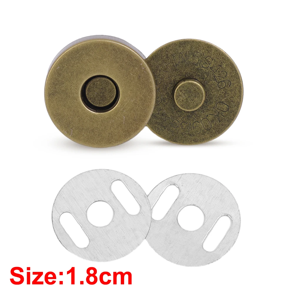 12-40 Uds. De cierre magnético Invisible, botones para bolso sin puntadas, cartera, abrigo, bolsos, hebilla magnética, piezas de equipaje de Metal, accesorios: L / Naranja