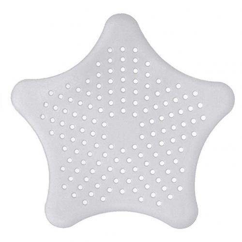Tappi e collettori per capelli a stella a cinque punte doccia da cucina filtro di scarico a pavimento anti-intasamento filtro per lavello accessori per il bagno: bianca