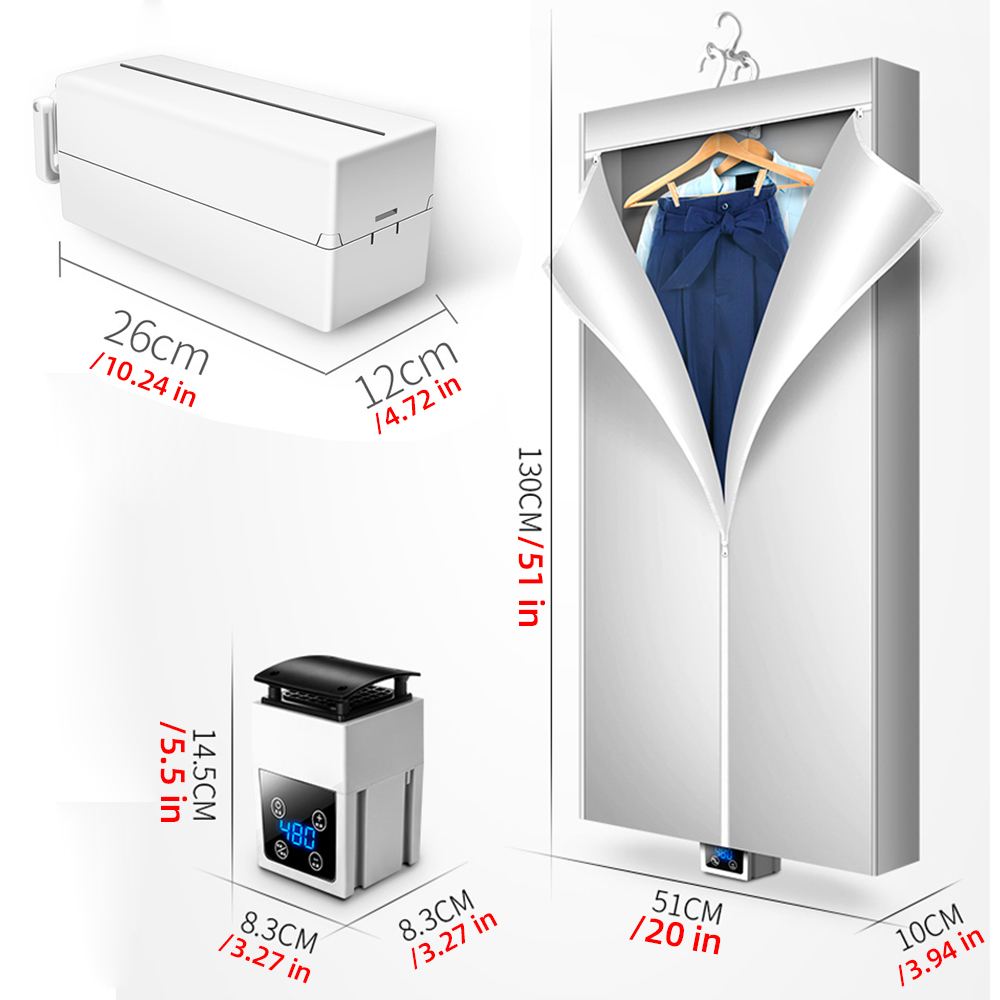 Mini Portable Foldable Household Electric Clothes Fast Drying Clothing Rack Multifunctional Drying Machine Warm Air Heating Drye