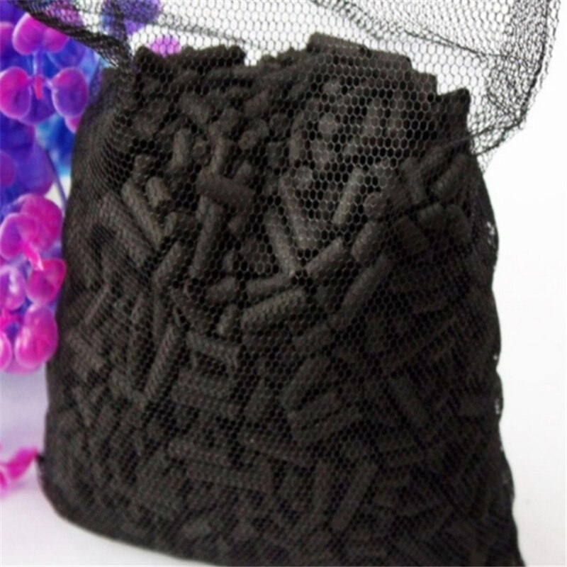Aquarium vis tank water filter media houtskool actieve kool pellets: 100g met netbg