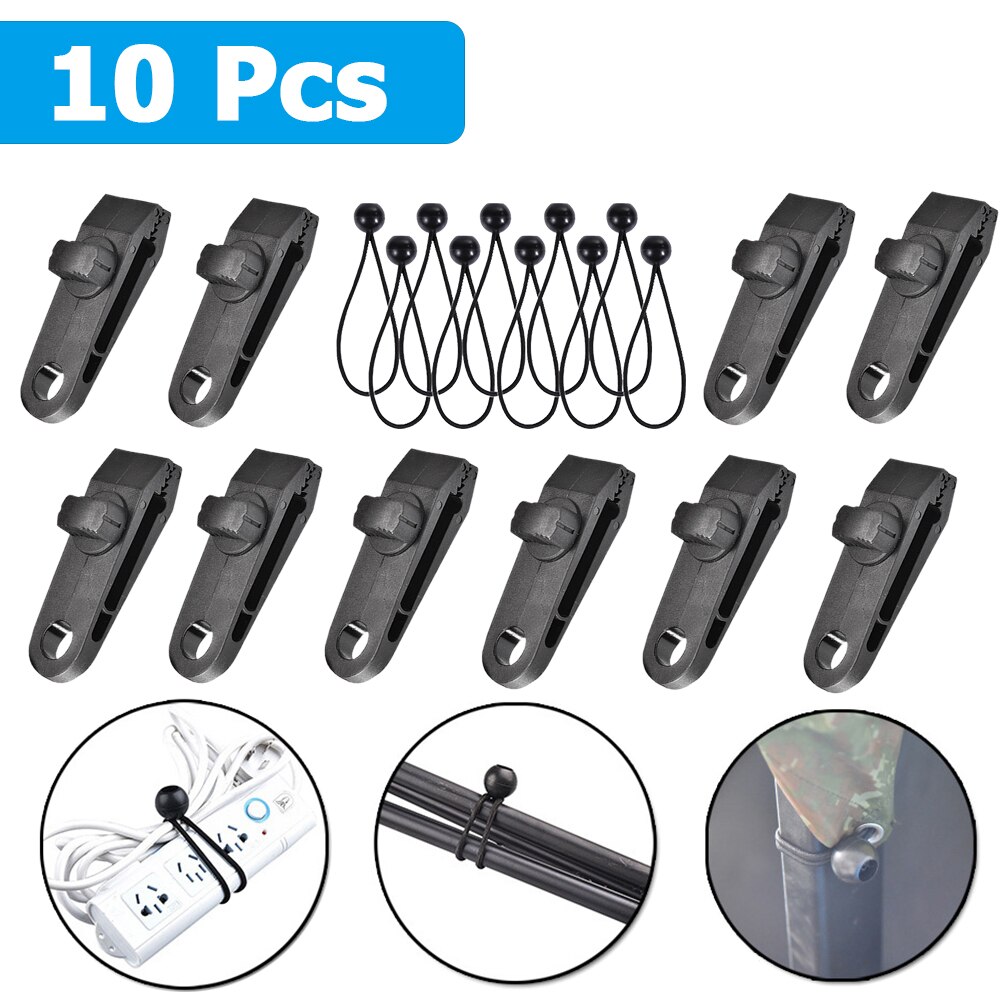 Tarp Clips Heavy Duty Lock Grip Tarp Clamps Awning Cord Clip Pool Tent Fasteners Heavy Duty Clips Holder Gust Guard Cover Clamp