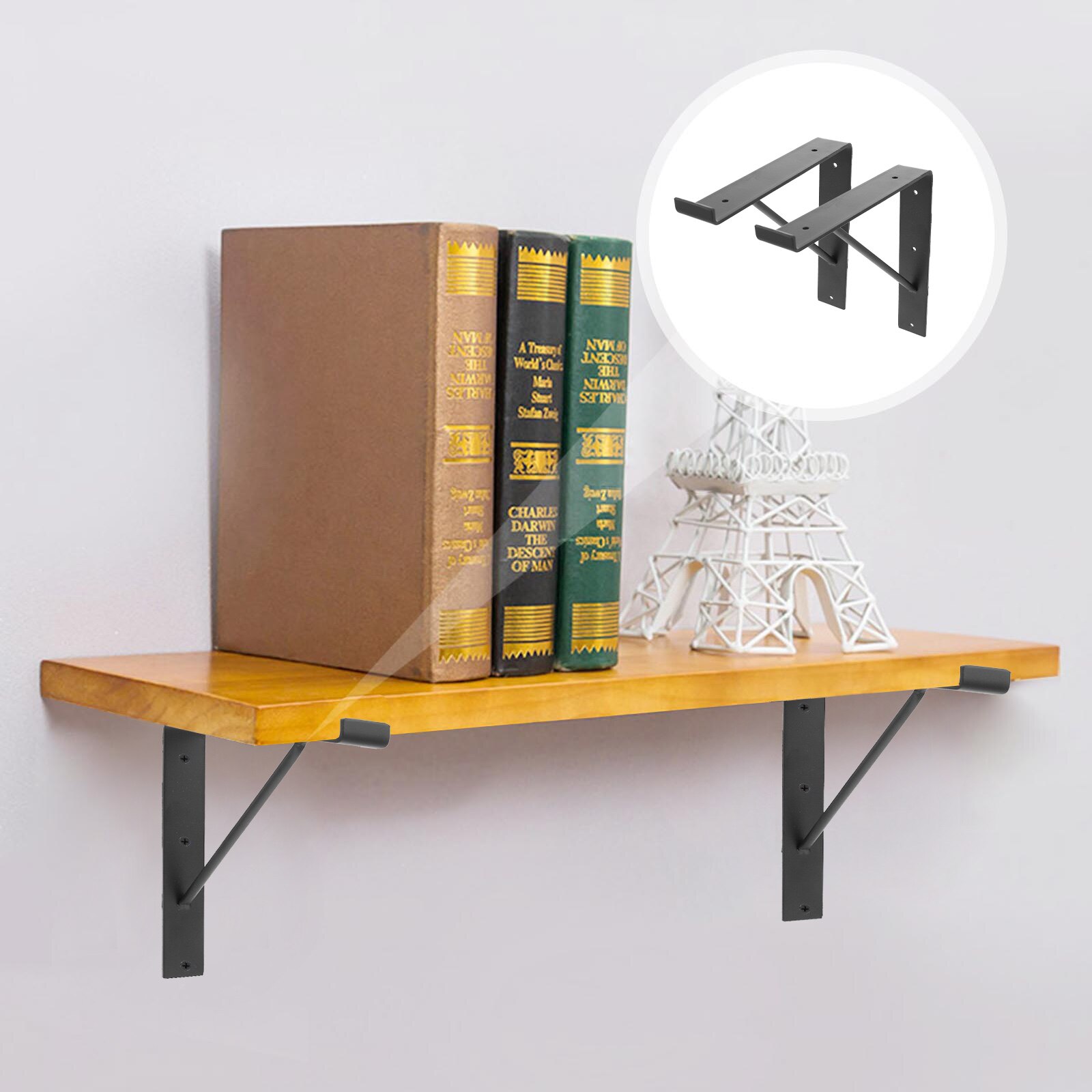 1 Pair Heavy Duty Shelf Brackets Floating Shelf Brackets Brackets for Shelves