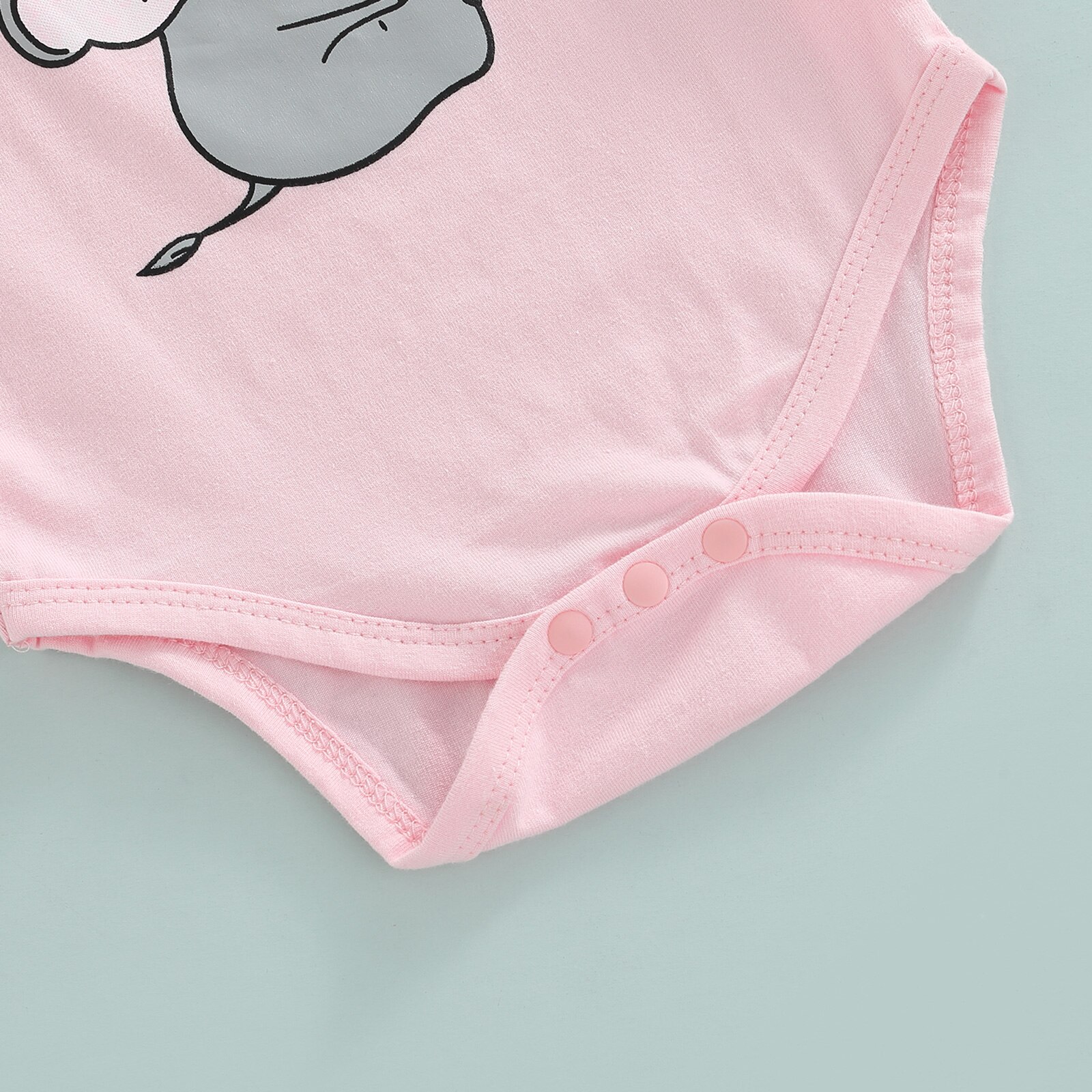 Baby Baby Meisjes Korte Mouw Romper + Jarretel Rok + Bow Hoofdband, Pasen Cartoon Bunny Patroon Kleding