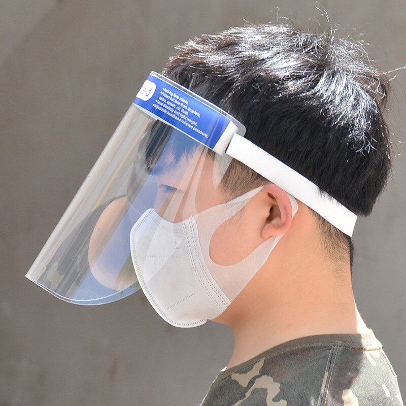Epidemie Preventie Isolatie Masker Bescherming Anti-Druppel Masker Transparant Pet Anti-Fog Verstelbare Gezichtsmasker Volwassen Met Masker