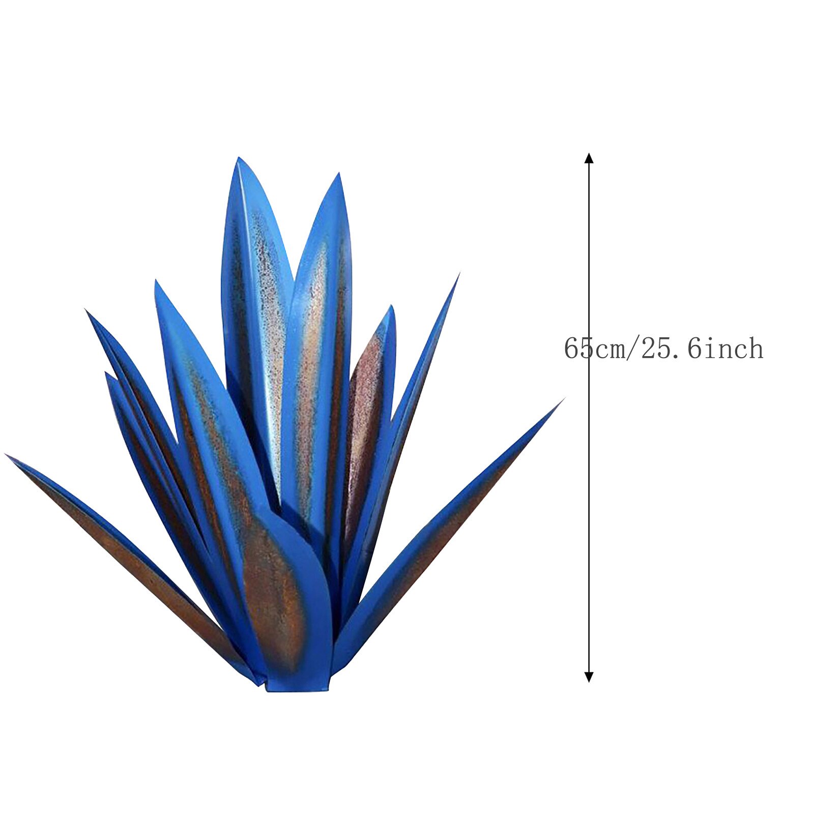 Sculpture rustique en métal avec 9 feuilles de Tequila, décoration de jardin, signes de jardin, 27cm/35cm/65cm: DB