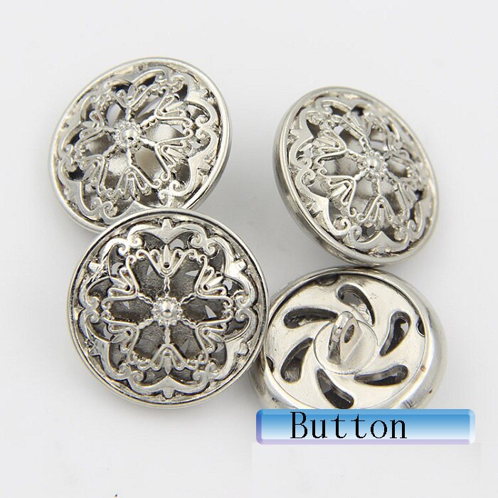 Knoppen 18/20/22/25mm metalen bloem voor trui jas shirt jasje handgemaakte Geschenkdoos craft DIY Naaien accessoires