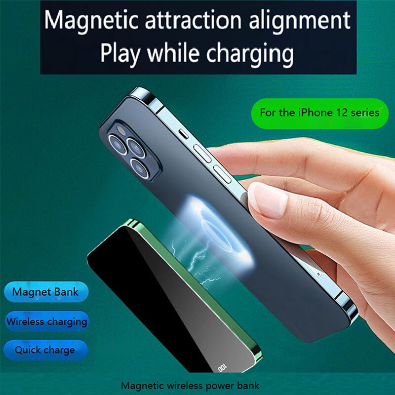 Magnetic Wireless Power Bank 5000mAh Universal External Battery Mobile Phone15W Wireless Magsafing Magnet Powerbank for iPhone12