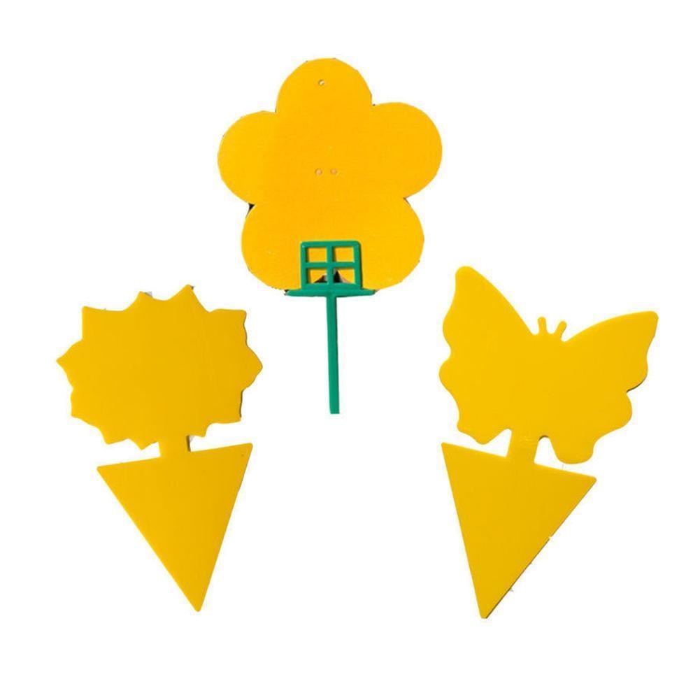 Collant insecte planche piège planche Double face jaune planche bleu insecte en forme de papillon teinté imperméable fleur Garde V6X0