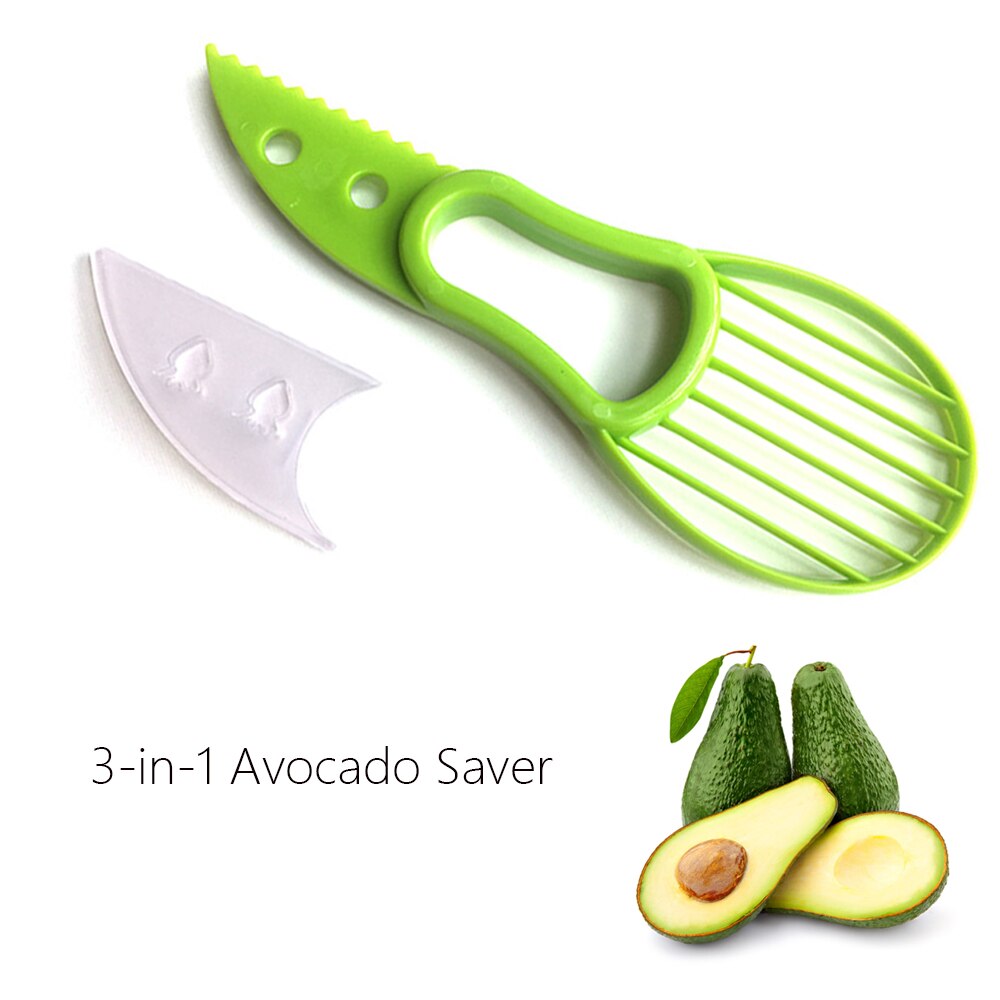 3 in 1 Avocado scheibe Separator, zellstoff trennung, lochfraß, melone obst, küche gemüse werkzeuge, haushalts