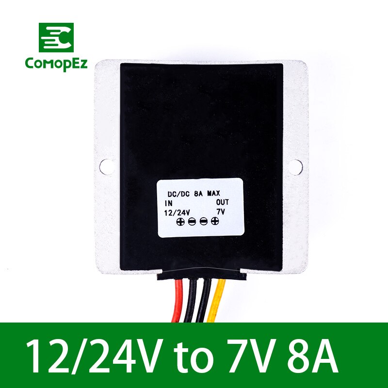 Dc dc-omvormer 12v-24v to 7v 8a 10a 12a 15a 20a stapsgewijze spanningsverminderaar omvormer voor zonnepaneel-energiesysteem waterpompen: 12v-24v to 7v 8a