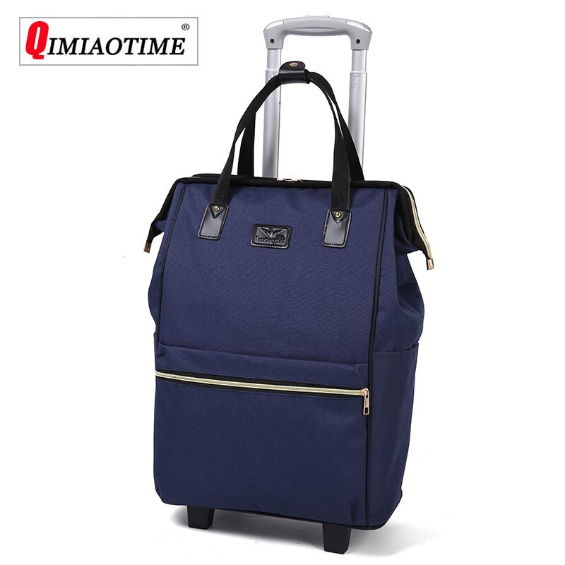 Oxford Tuch Mit Großer Kapazität Reisen Gepäck Taschen mit Räder Koffer und Reisetaschen Gepäck Tasche Wagen Tasche Freies Versenden