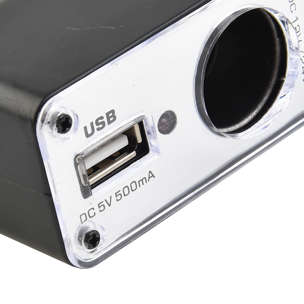 Car Lighter Multi Socket Triple Splitter USB Port Charger Adapter With Lighter Plug For 12V-24V Vehicles
