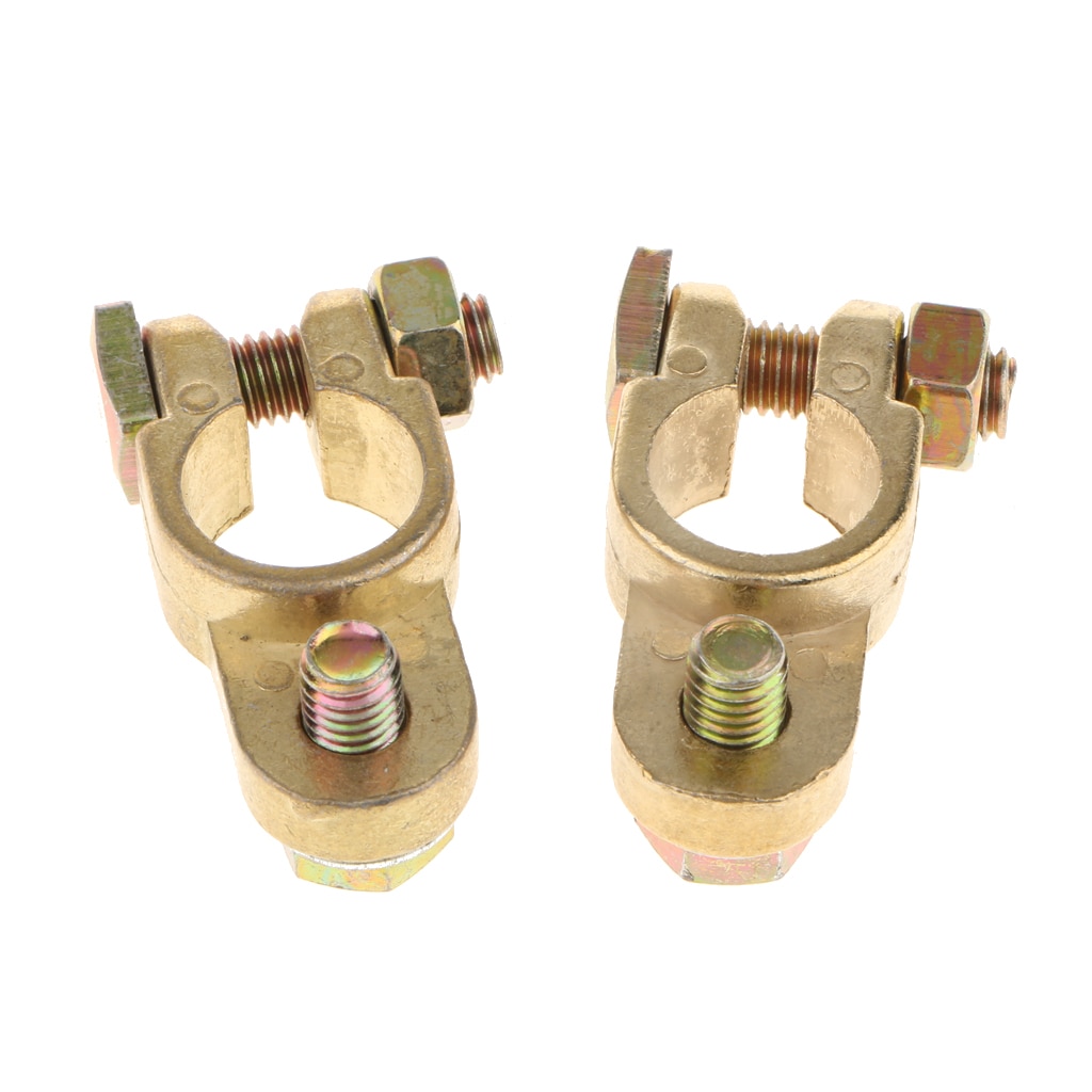 1 Pair Positive Negative Battery Terminals Connectors Clamps for Auto Car Motorcycle