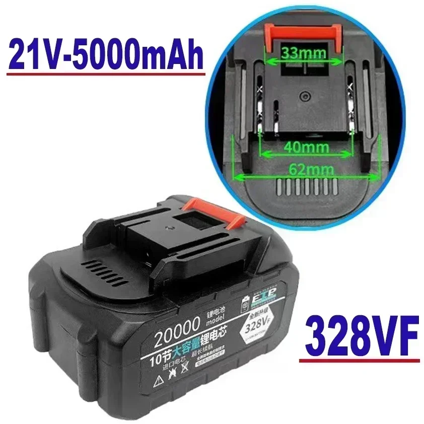 100 % neuer 21-V-Lithium-Ionen-Akku für Elektrowerkzeuge, 228 VF, 328 VF, 528 VF-A, 528 VF-B, EU-Stecker