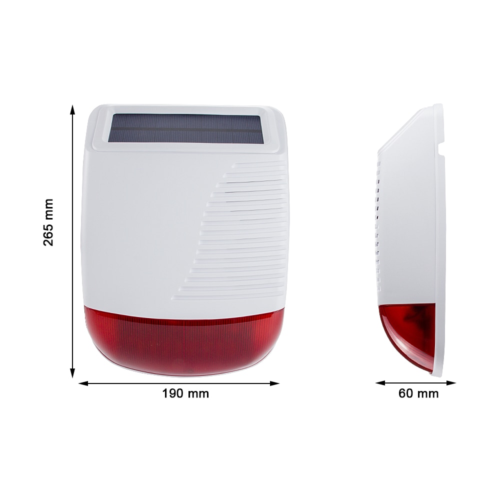 Awaywar 433MHz Wireless Solar outdoor Siren light Flash Strobe Waterproof Alarm for Home Security Alarm System Smart Burgl