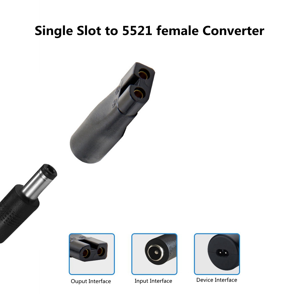DC Converter for Shaver Hair Clipper DC5.5*2.1mm Male To C8 Tail Female Power Supply Conversion Interface Plug Adapter