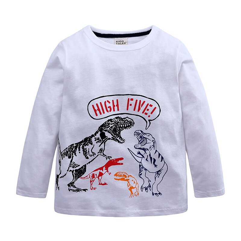 T-Shirt manches longues garçon | Vêtement de printemps et d'automne, avec motif de dinosaure, pour enfants de 2-13 ans: 7903 / 7