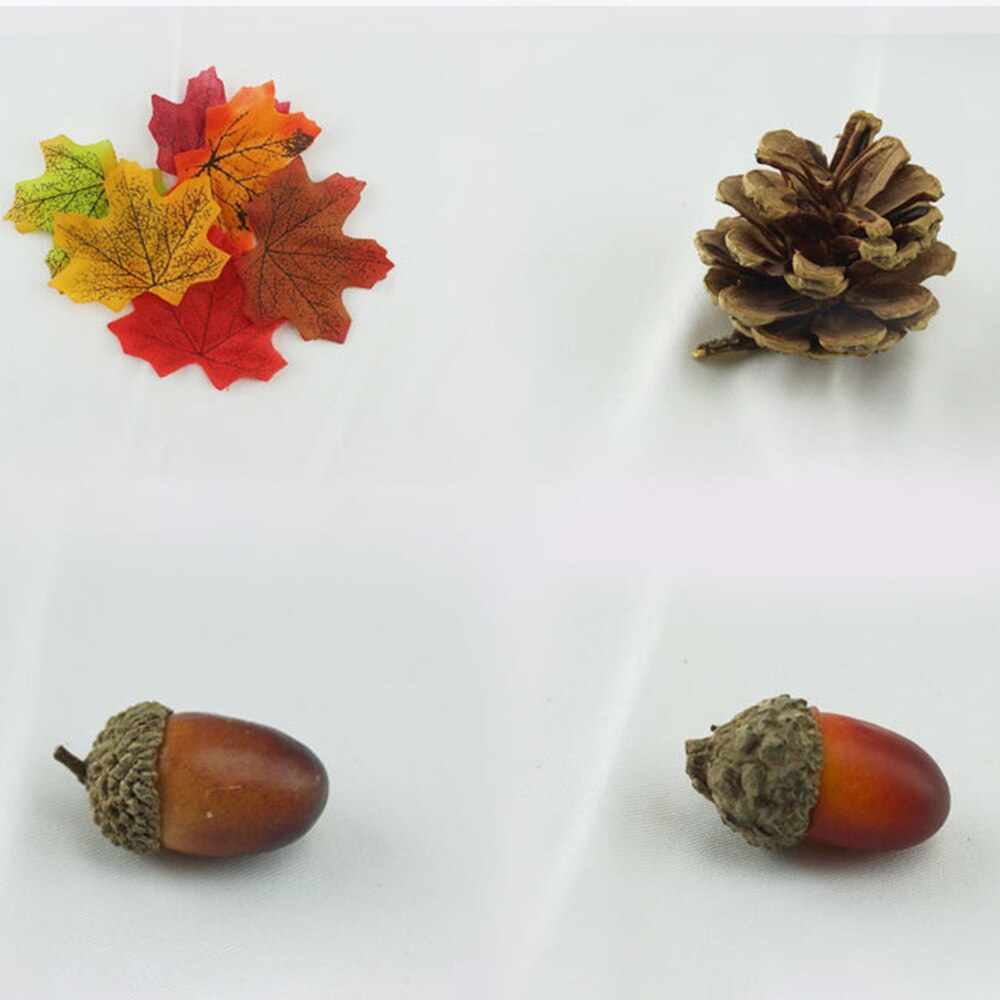 Fall Autumn Decoration Pumpkins Harvest Props Fall Harvest Decorations Props Artificial Mini Pumpkin Gourd Berries Maple Leaf