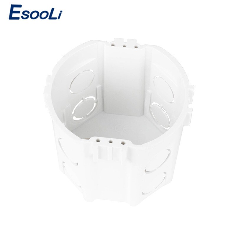 Esooli Polygonal EU European Standard Cassette Universal Wall Mounting Box for Wall Switch and Socket Back Box