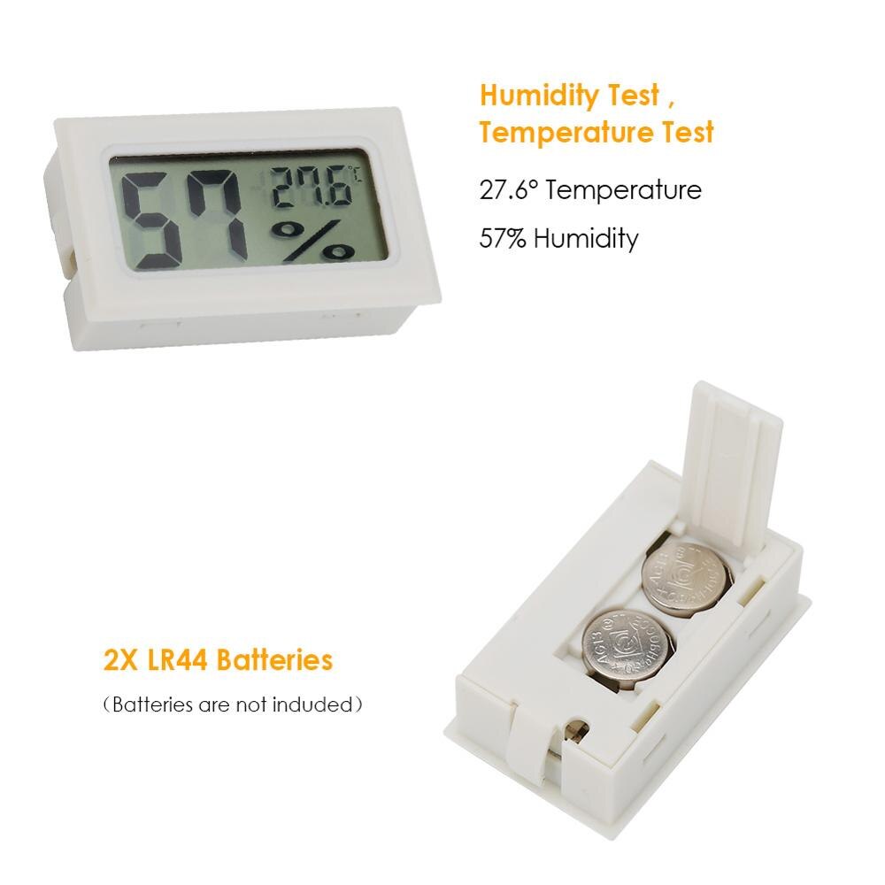 Thermometer Hygrometer Indoor Kamertemperatuur Sensor Mini Digitale Lcd Temperatuur Vochtigheid Meter Weerstation Met Klok