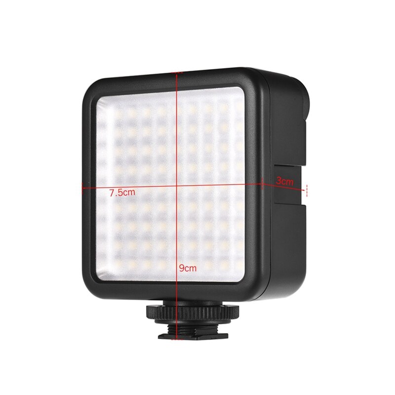 Mini-kamera-led-lichtpanel 7w dimmbar 6000k 81 stück led-perlen camcorder-videolampe schuhhalterungsadapter für zhiyun-stabilisator für