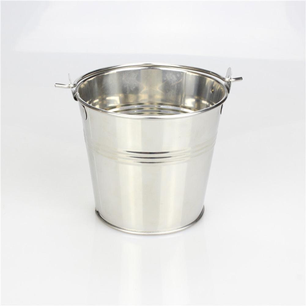 Stainless Steel Mini Bucket Snack Barrel Icing Bucket French Fries Tin Pails Ice Bucket Wedding Birthday Party Favors