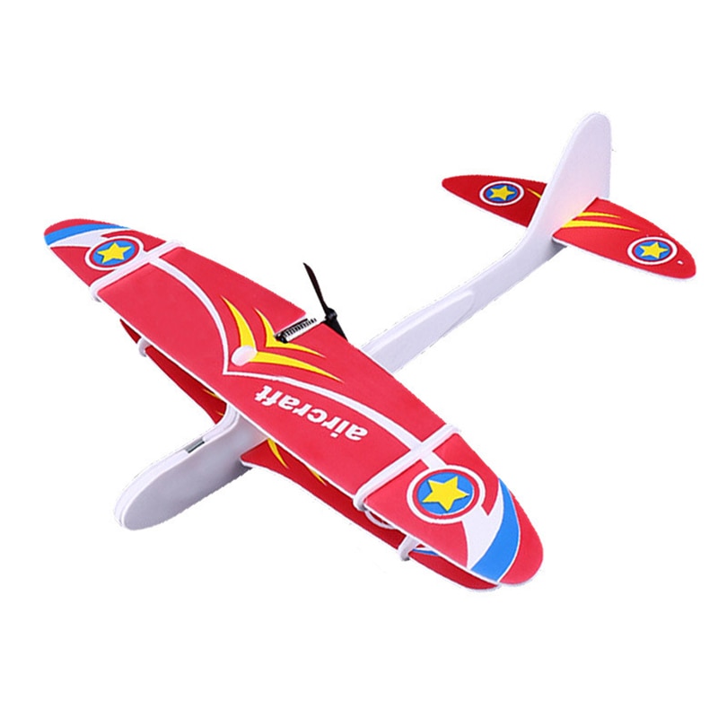 Electric Hand Throwing Glider Plane Outdoor Park Foam Electric Gliding Aircraft Flying Toys For Children Plane Model Outdoor Toy