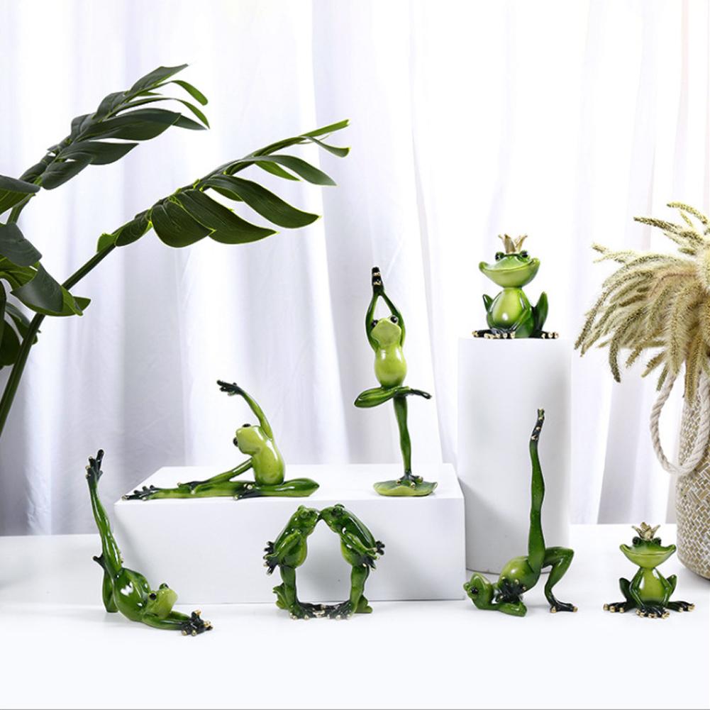 Figurines de Yoga nordique en résine grenouille | Décorations artisanales de jardin nordique, ornements de magasin d'animaux pour porche, accessoires de décoration pour la maison