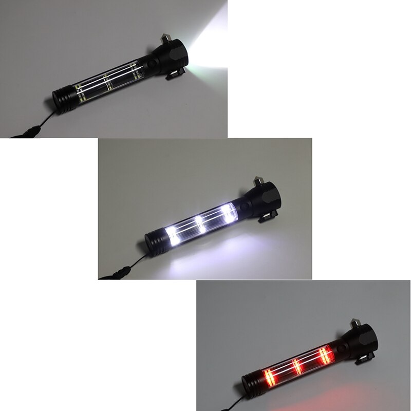 Car LED Flashlight Solar Power Emergency Multifunctional for Jeep Wrangler JL JLU