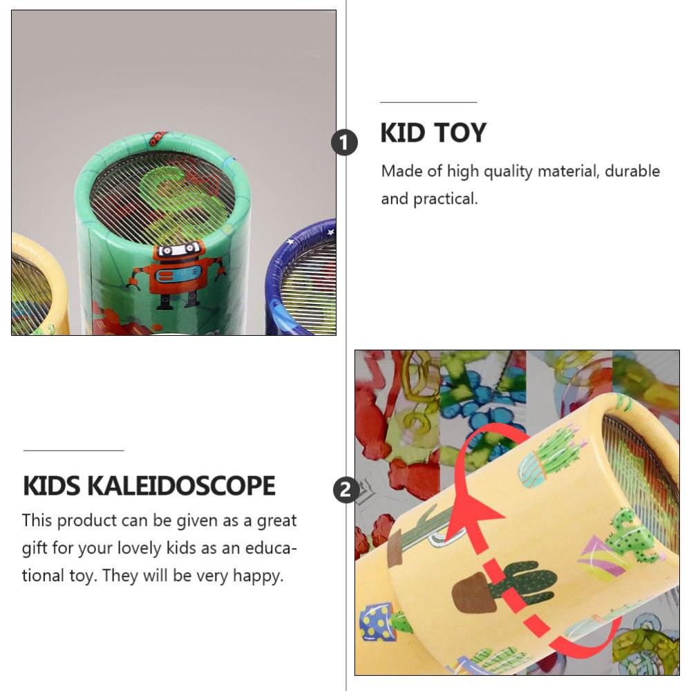 4 pièces en plastique kaléidoscope classique jouet intéressant kaléidoscope enfants kaléidoscope jouet éducatif drôle jouet pour les enfants à la maison