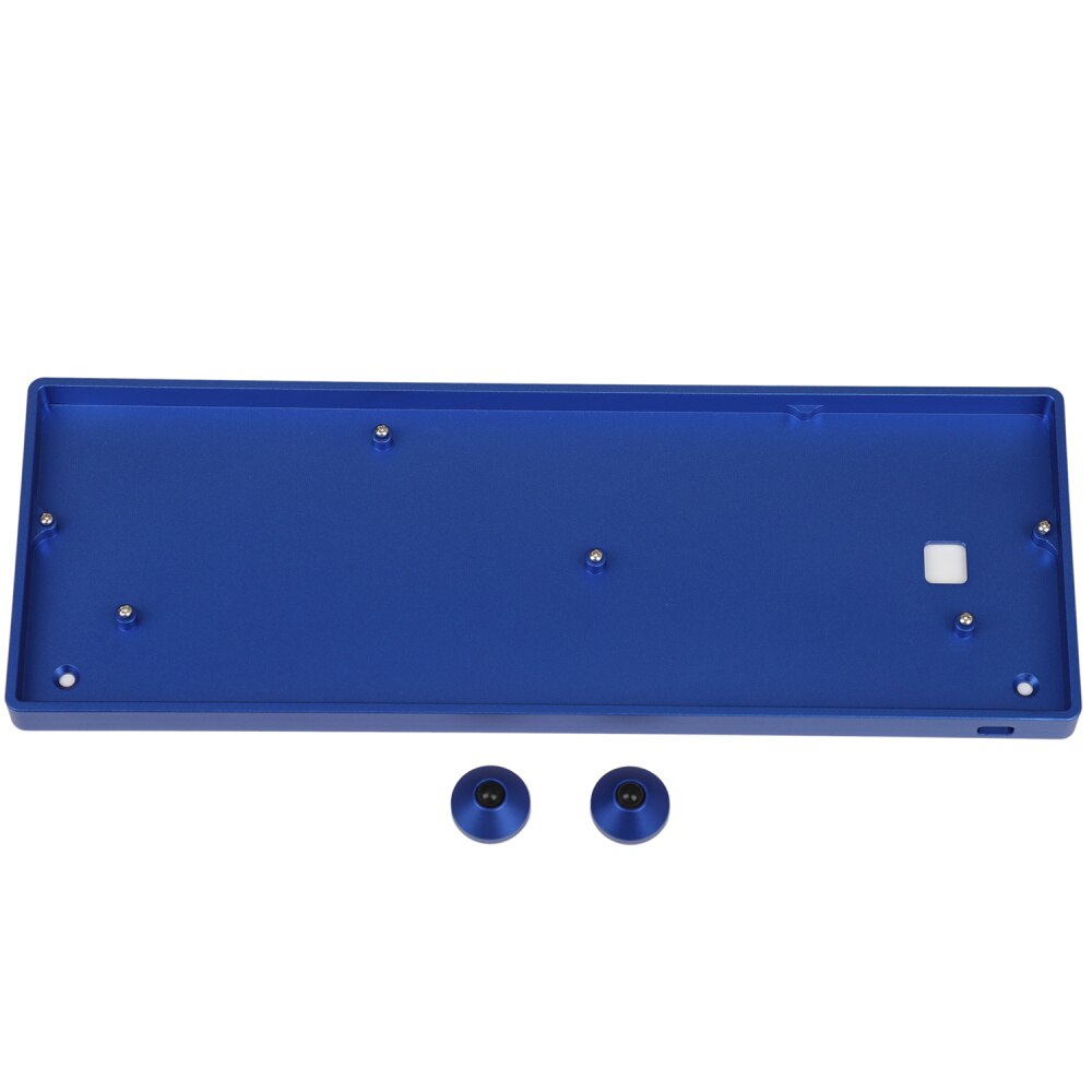 IDOBAO GH60 Anodizing Aluminum CNC Case For 60% Mechanical Gaming Keyboard Compatible Poker2 Pok3r Faceu 60 With ALU Feet: Blue