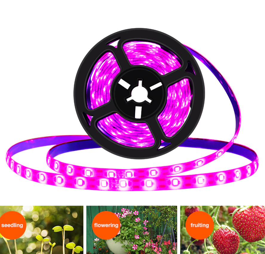 Led vækstlys fuldt spektrum usb vækstlysstrimmel 0.5m 1m 2m 2835 chip led phyto lampe til planter blomster drivhus hydroponisk