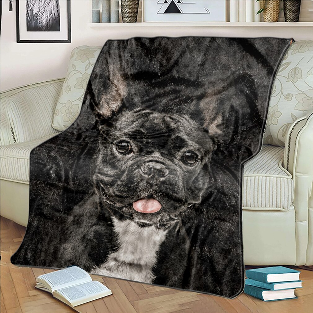 Dierlijke hond zachte flanellen dekens alpaca voor kinderen dikke warme plaid op de bedbank: 3 / 150200cm