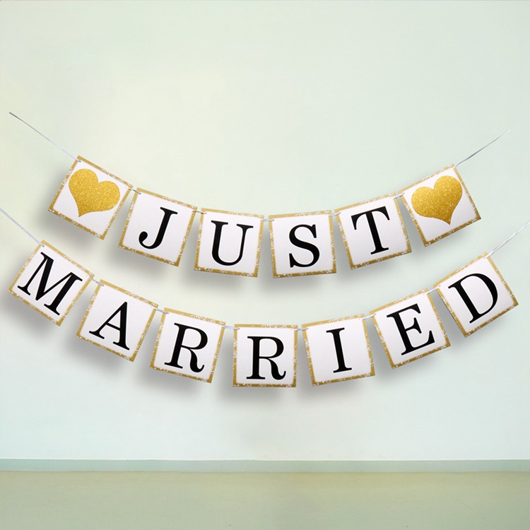 LAPHIL Mr Sra Just Married boda Banner empavesado de papel guirnalda para ser novia foto de boda stand Props gallina Photobooth Decoración: 5