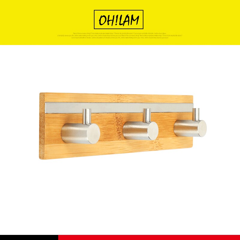 Creatieve Muur Hoed Kleding Lijm Massief Houten Muur Hangers Vouwen Kapstok Houten Muur Woonkamer Keuken Wc Bamboe Rek