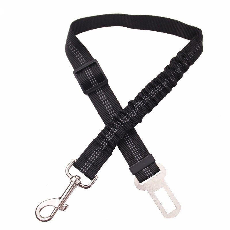 Pet Hond Kat Autogordel Verstelbare Harnas Veiligheidsgordel Leash Voor Small Medium Honden Reizen Clip Dierbenodigdheden Hond Accessoires puppy: Black