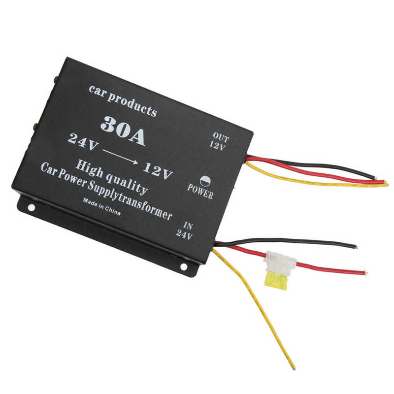 24V To 12V Converter Short Circuit Protection DC24V To 12V Car Voltage Reducer Safe Reliable for Buses