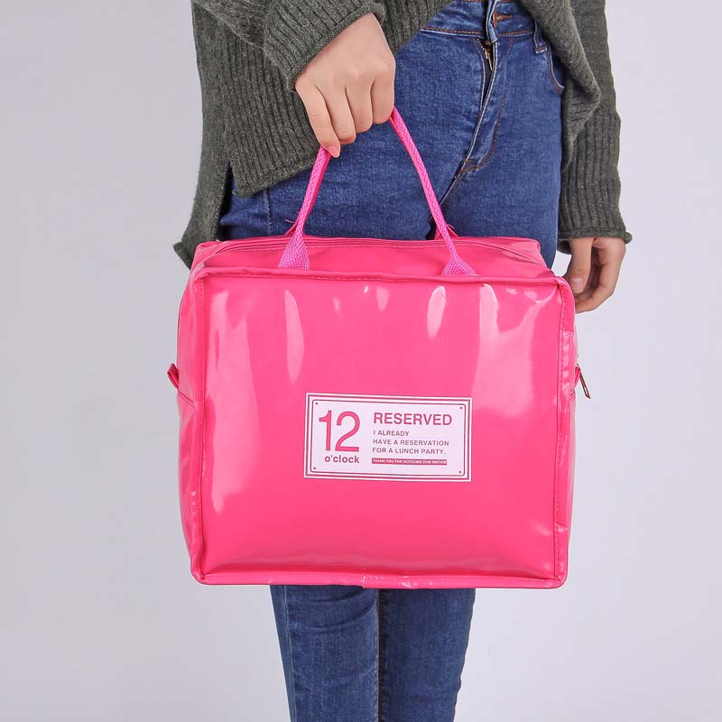 PU Leather Lunch Package Ice Pack Thermo Thermal Baby Bottle Bag for Women Kids Lunchbags Tote Cooler Lunch Box Insulation Bag