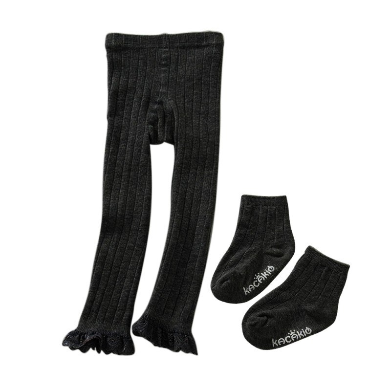 Mode Schattige Baby Meisjes Kleding Bodems Kant Leggings Warmer Katoen Pp Broek Broek Voor 1-5Y: black / 90 cm